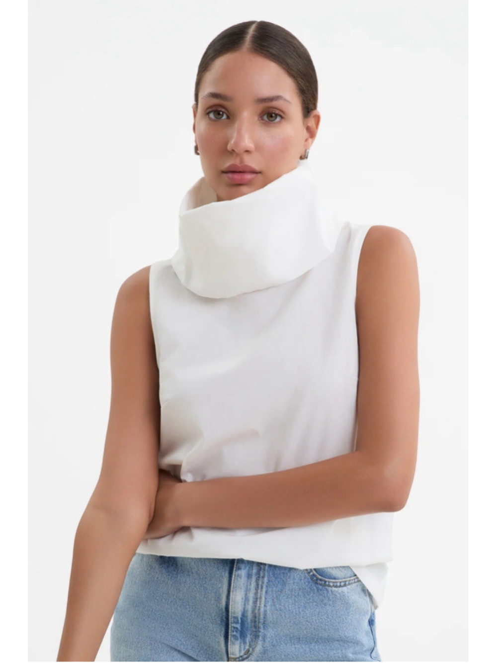 Marcella Marcy Sleeveless Top small nwt In Off White